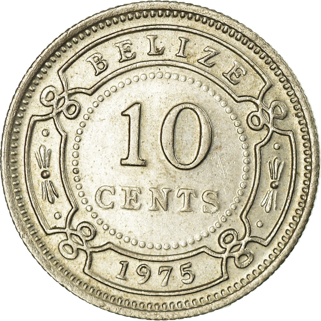 Coin, Belize, 10 Cents, 1975, AU(55-58), Copper-nickel, KM:35