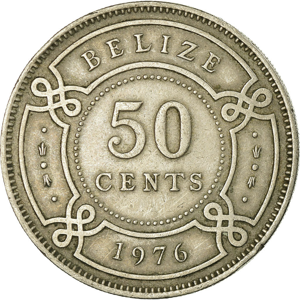 Coin, Belize, 50 Cents, 1976, EF(40-45), Copper-nickel, KM:37