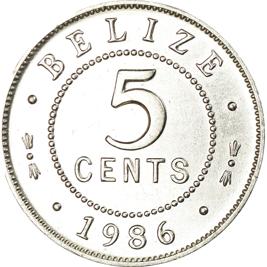 Coin, Belize, 5 Cents, 1986, EF(40-45), Aluminum, KM:34a