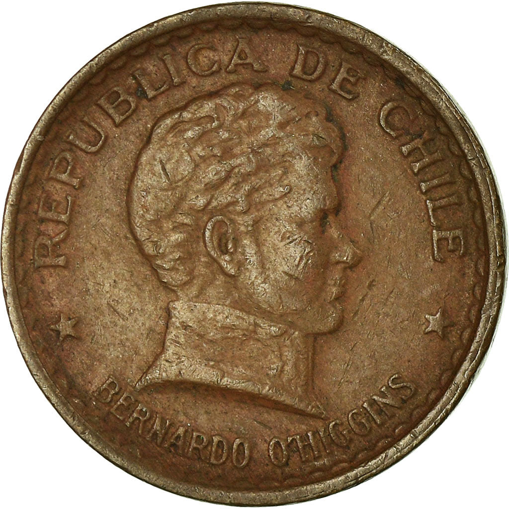 Moneta, Cile, 20 Centavos, 1944, BB, Rame, KM:177