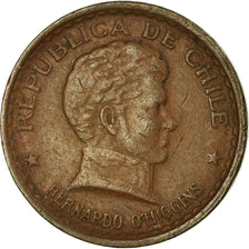 Moneta, Cile, 20 Centavos, 1944, BB, Rame, KM:177