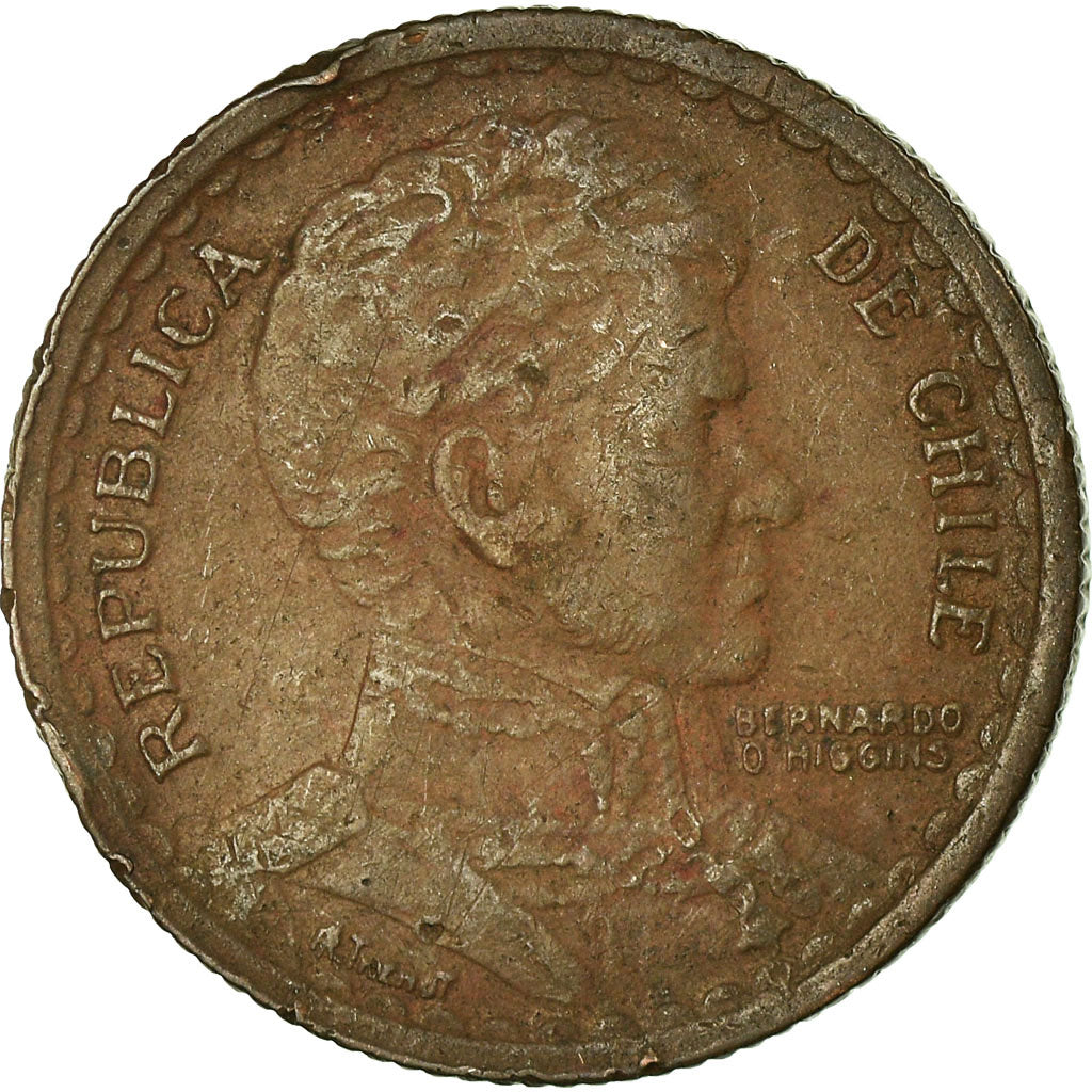 Münze, Chile, Peso, 1944, S+, Kupfer, KM:179