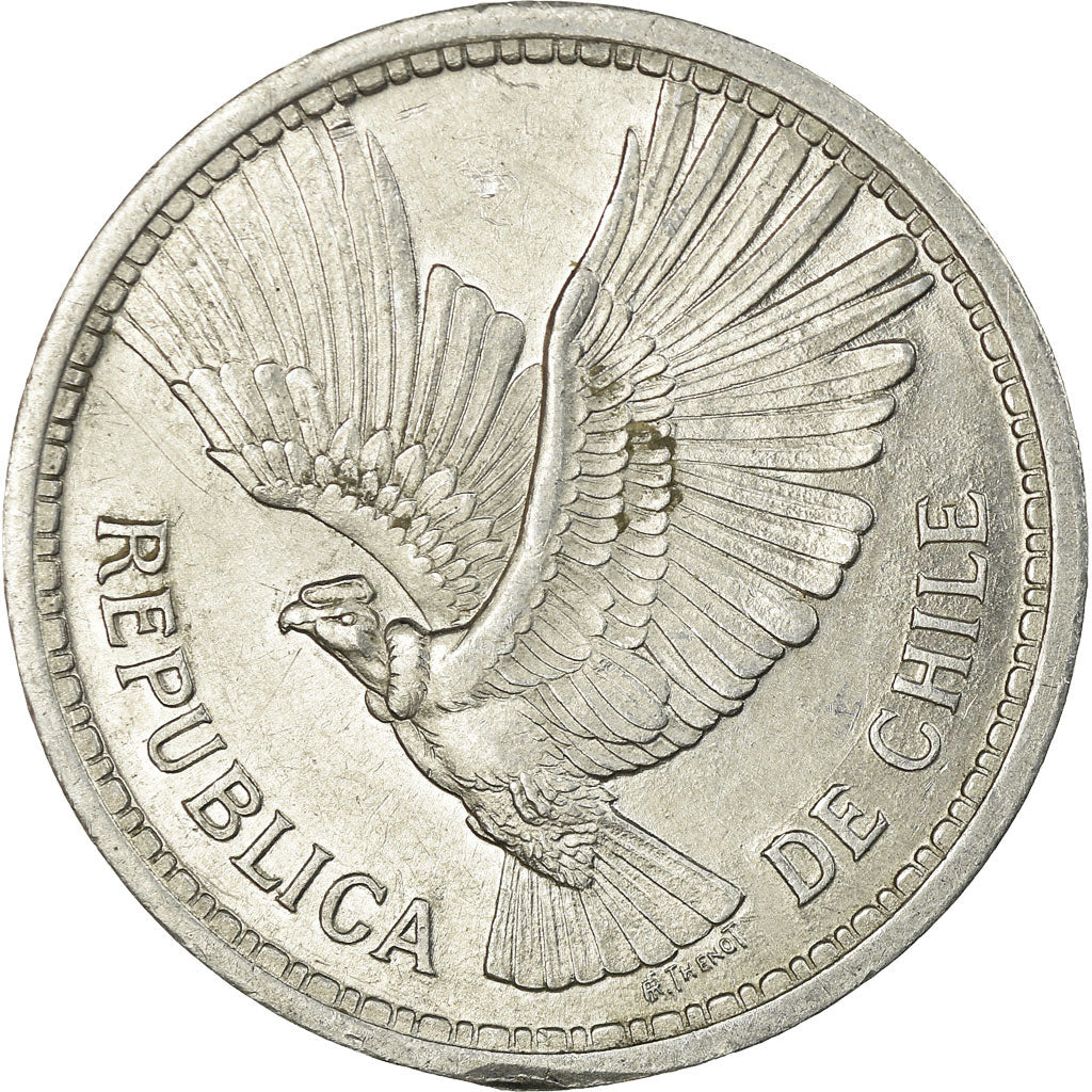 Coin, Chile, 10 Pesos, 1958, EF(40-45), Aluminum, KM:181