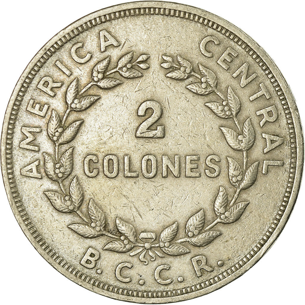 Moneda, Costa Rica, 2 Colones, 1972, MBC, Cobre - níquel, KM:187.2