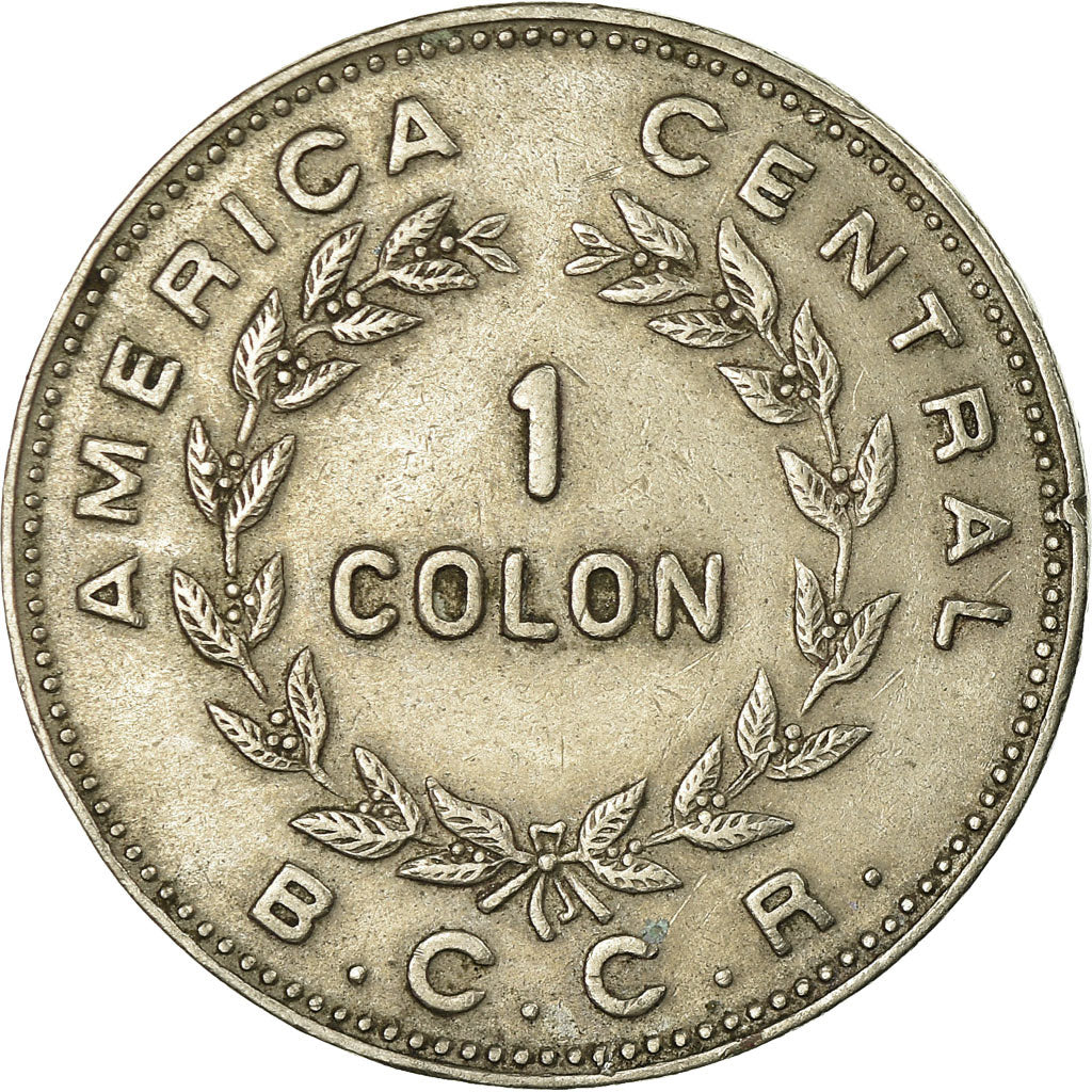 Moneta, Costa Rica, Colon, 1975, BB, Rame-nichel, KM:186.3