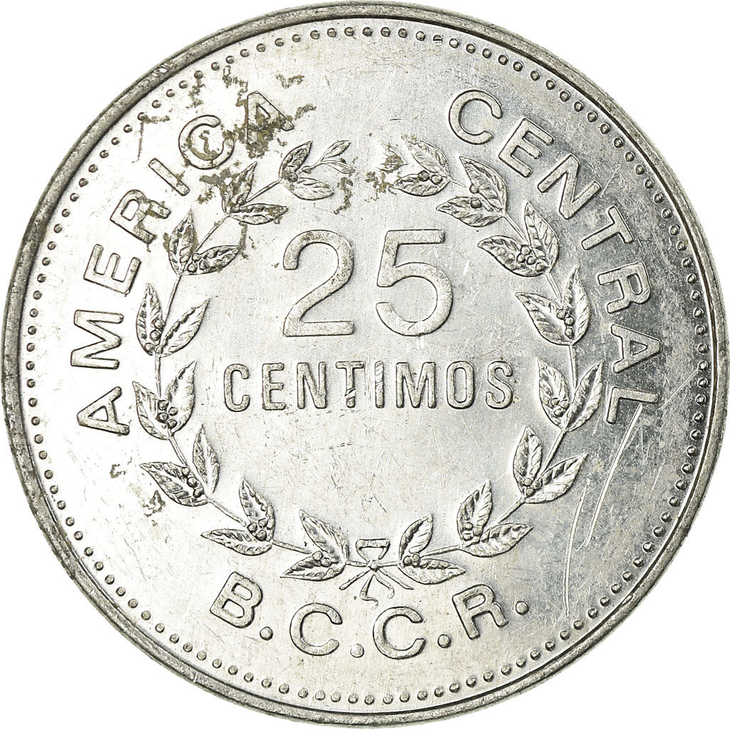 Coin, Costa Rica, 25 Centimos, 1982, EF(40-45), Aluminum, KM:188.1b