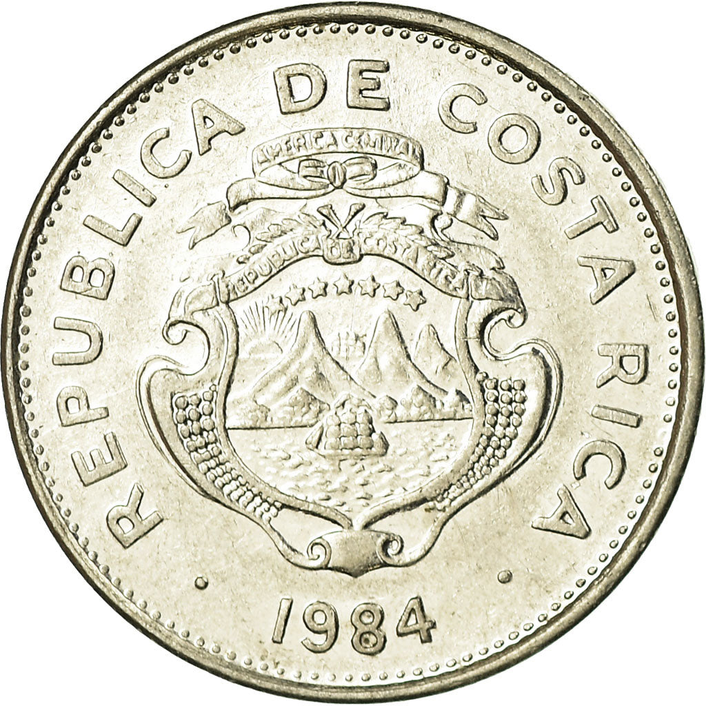 Coin, Costa Rica, 50 Centimos, 1984, EF(40-45), Stainless Steel, KM:209.2