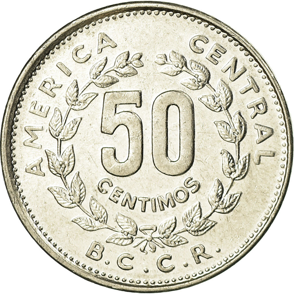 Coin, Costa Rica, 50 Centimos, 1984, EF(40-45), Stainless Steel, KM:209.2