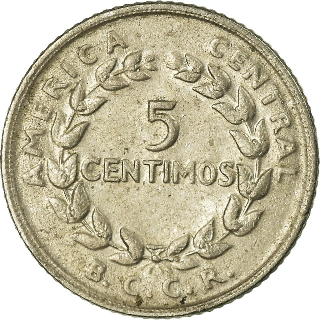 Coin, Costa Rica, 5 Centimos, 1969, EF(40-45), Copper-nickel, KM:184.2