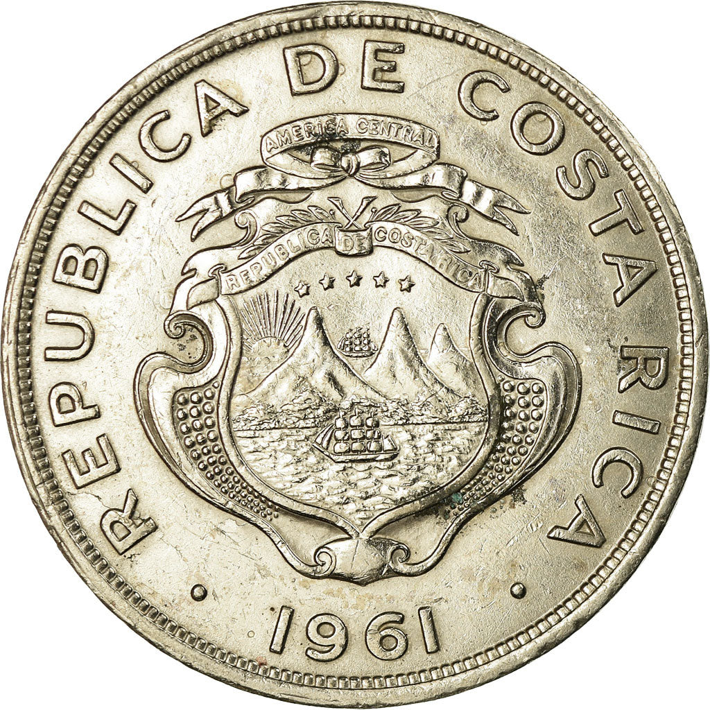 Monnaie, Costa Rica, 2 Colones, 1961, TTB, Copper-nickel, KM:187.1a