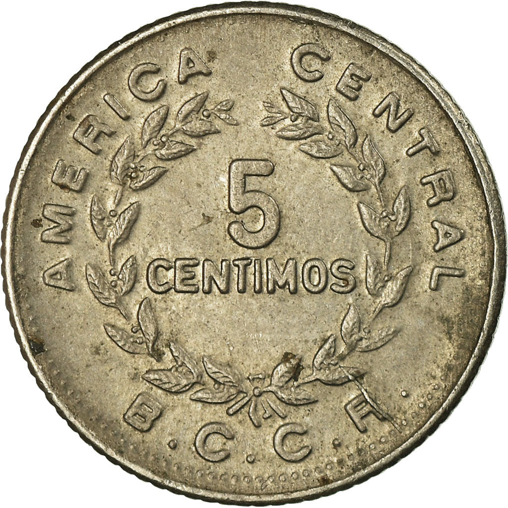 Coin, Costa Rica, 5 Centimos, 1973, Guatemala Mint, EF(40-45), Copper-nickel