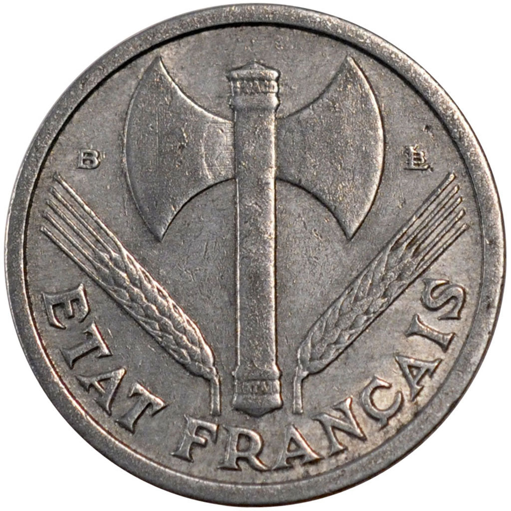 Coin, France, Bazor, Franc, 1943, Rouen, VF(20-25), Aluminum, Gadoury:471