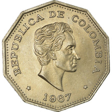 Coin, Colombia, Peso, 1967, AU(55-58), Copper-nickel, KM:229