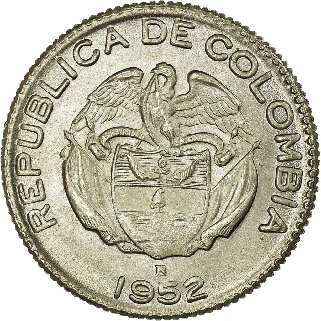 Moneda, Colombia, 10 Centavos, 1952, Bogota, EBC, Cobre - níquel, KM:212.1