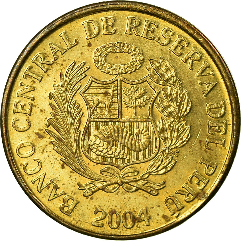 Moneta, Perù, Centimo, 2004, Lima, BB, Ottone, KM:303.4