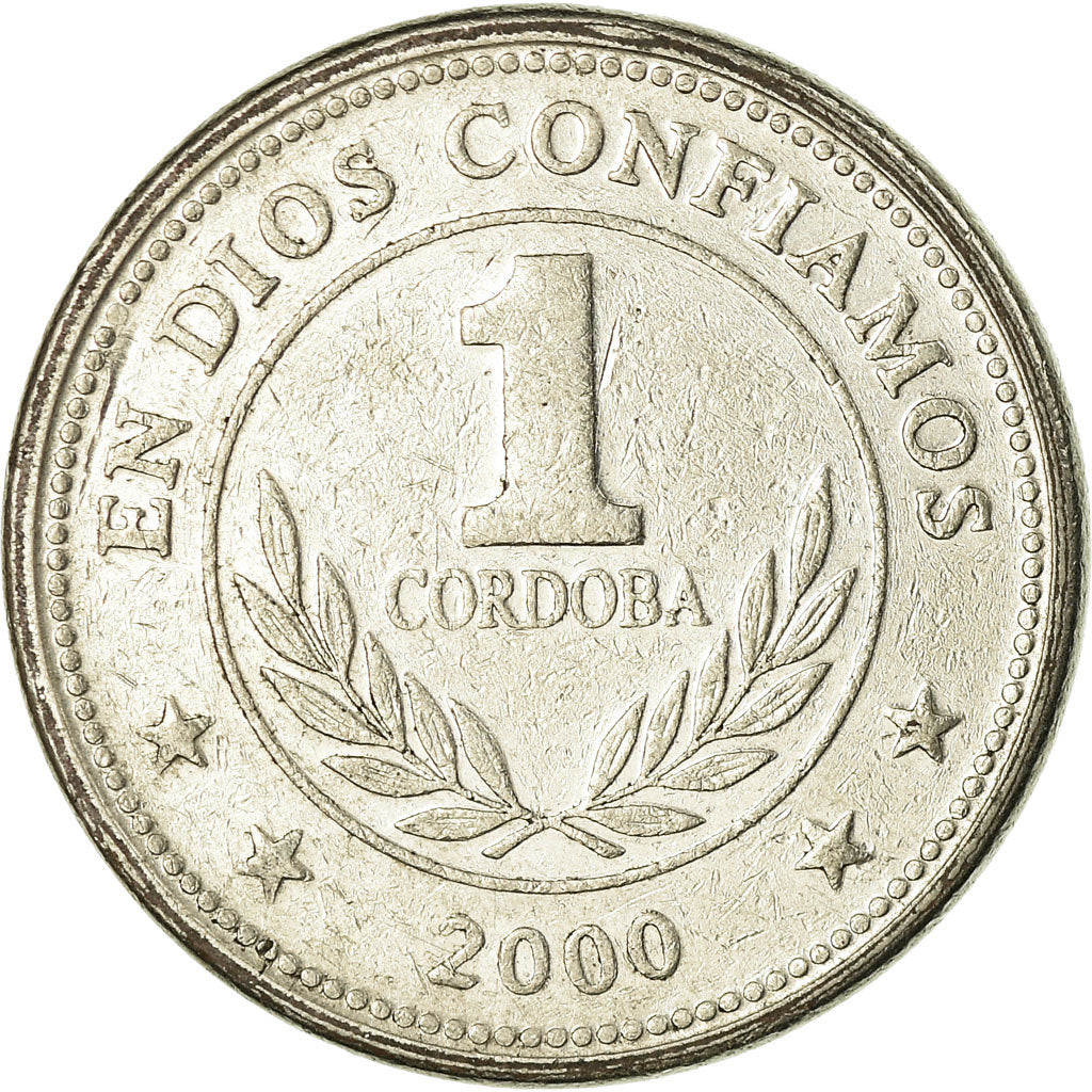 Moeda, Nicarágua, Cordoba, 2000, EF(40-45), Aço Revestido a Níquel, KM:89