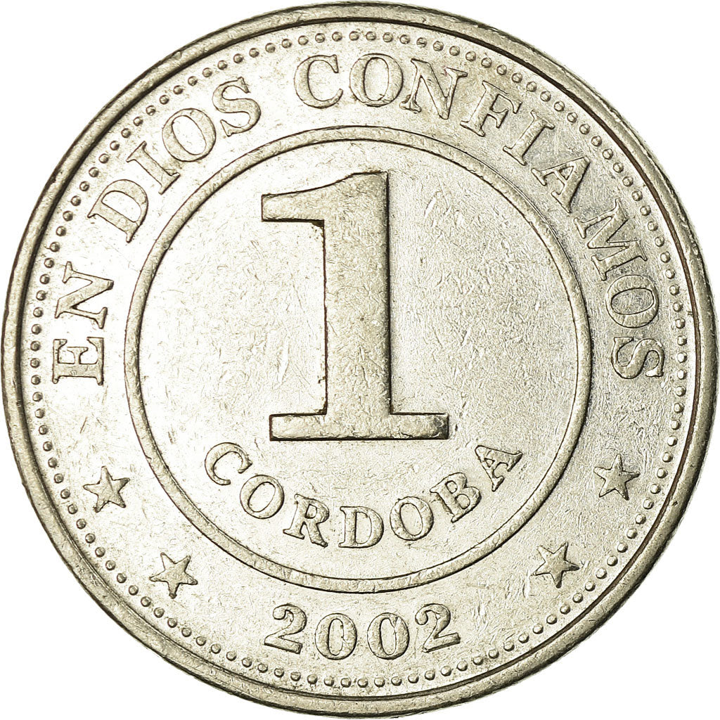 Coin, Nicaragua, Cordoba, 2002, EF(40-45), Nickel Clad Steel, KM:101