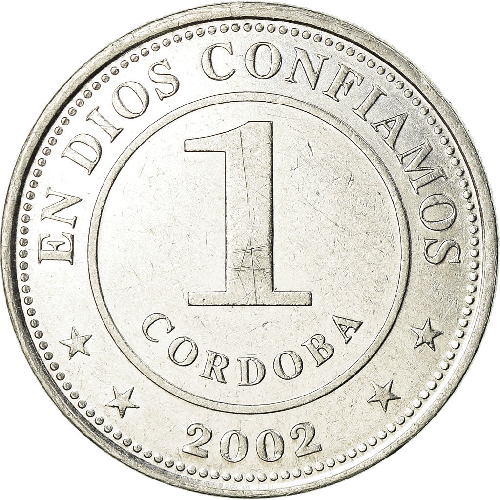 Coin, Nicaragua, Cordoba, 2002, EF(40-45), Nickel Clad Steel, KM:101