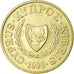 Coin, Cyprus, 2 Cents, 1996, EF(40-45), Nickel-brass, KM:54.3