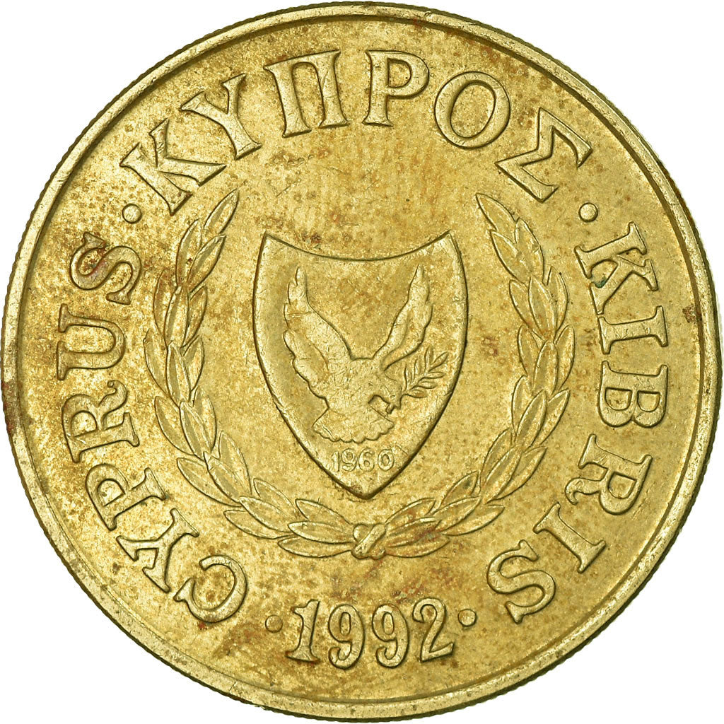 Münze, Zypern, 20 Cents, 1992, SS, Nickel-brass, KM:62.2
