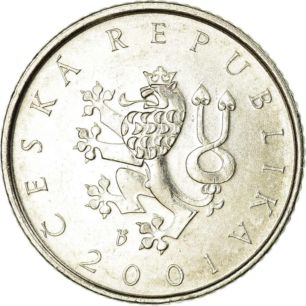 Coin, Czech Republic, Koruna, 2001, EF(40-45), Nickel plated steel, KM:7