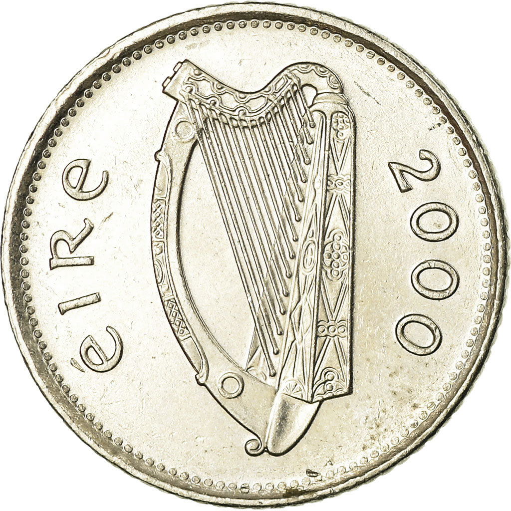 Coin, IRELAND REPUBLIC, 10 Pence, 2000, EF(40-45), Copper-nickel, KM:29