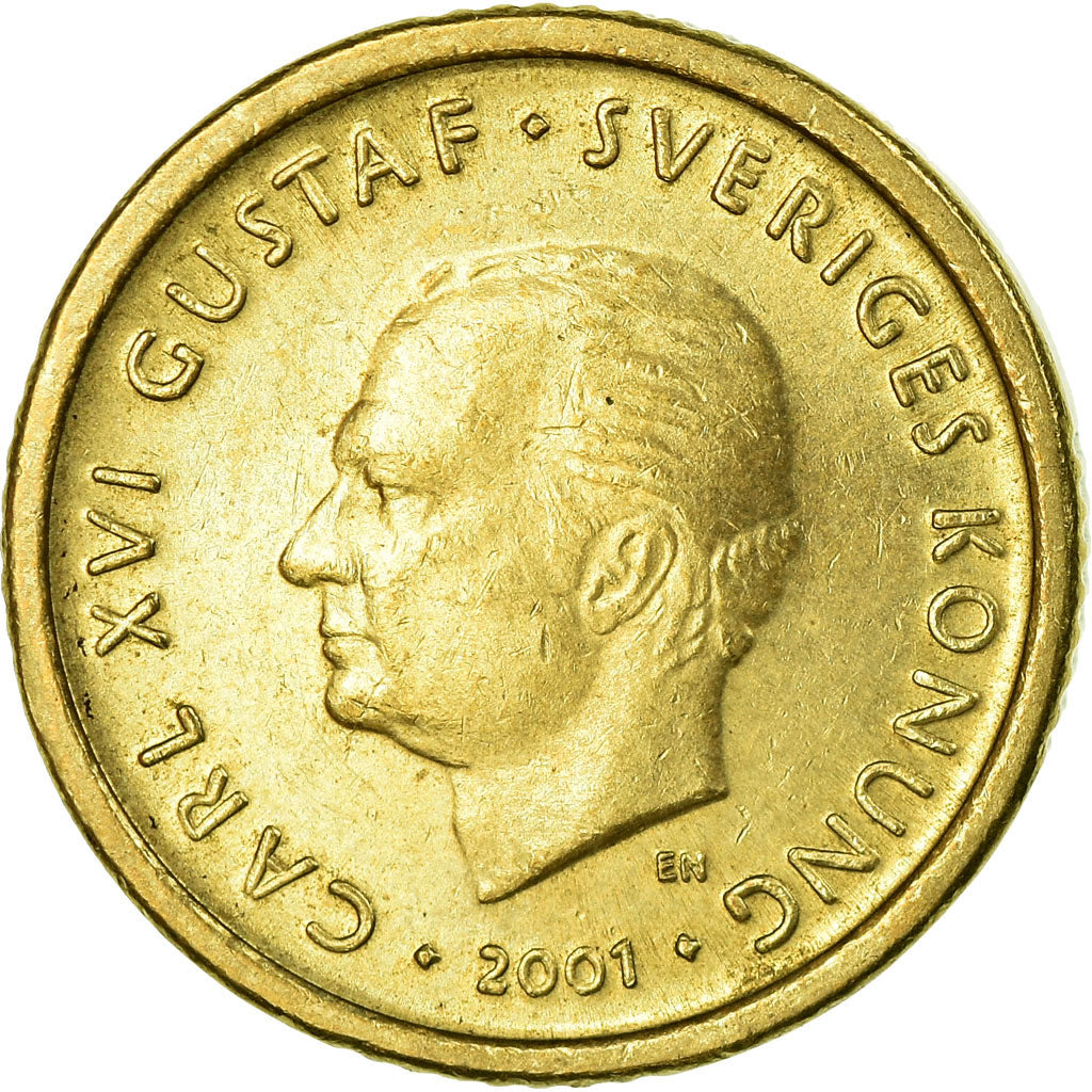 Coin, Sweden, Carl XVI Gustaf, 10 Kronor, 2001, Eskilstuna, EF(40-45)
