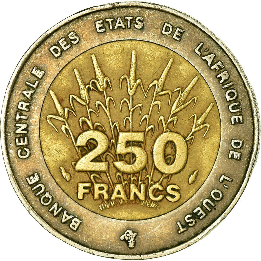 Moneta, Stati dell'Africa occidentale, 250 Francs, 1993, BB, Bi-metallico, KM:13