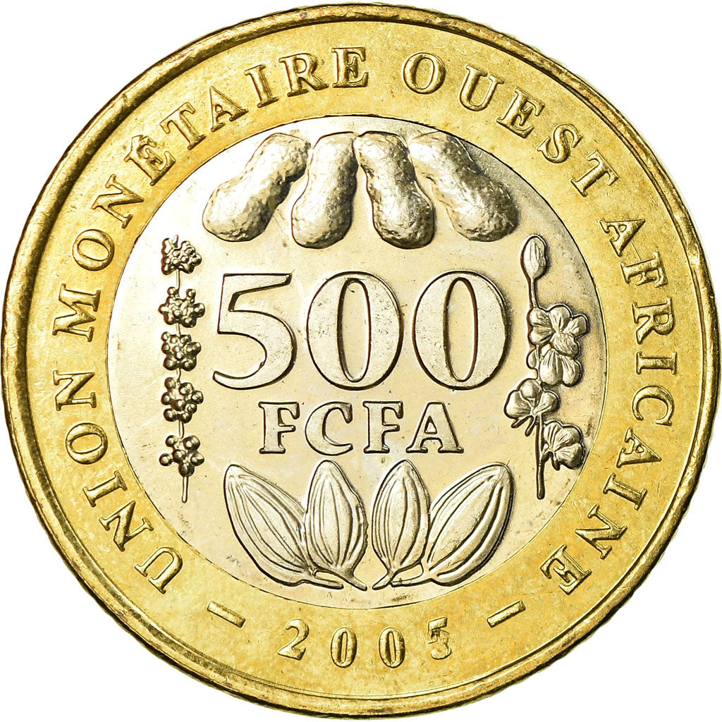 Münze, West African States, 500 Francs, 2005, SS, Bi-Metallic, KM:15