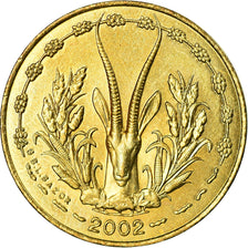 Moneda, Estados del África Occidental, 5 Francs, 2002, Paris, MBC, Aluminio -