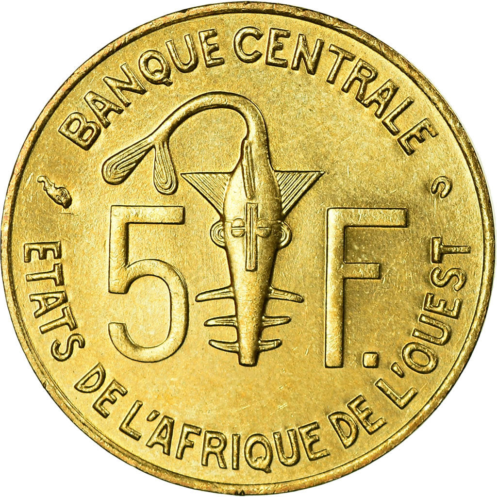 Coin, West African States, 5 Francs, 2002, Paris, EF(40-45)