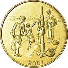 Coin, West African States, 10 Francs, 2001, Paris, EF(40-45), Aluminum-Bronze