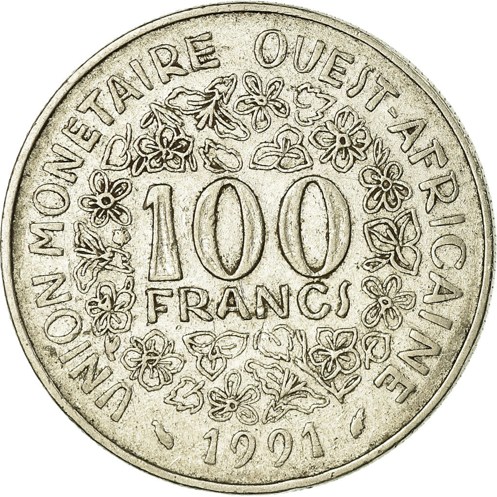 Monnaie, West African States, 100 Francs, 1991, Paris, TTB, Nickel, KM:4