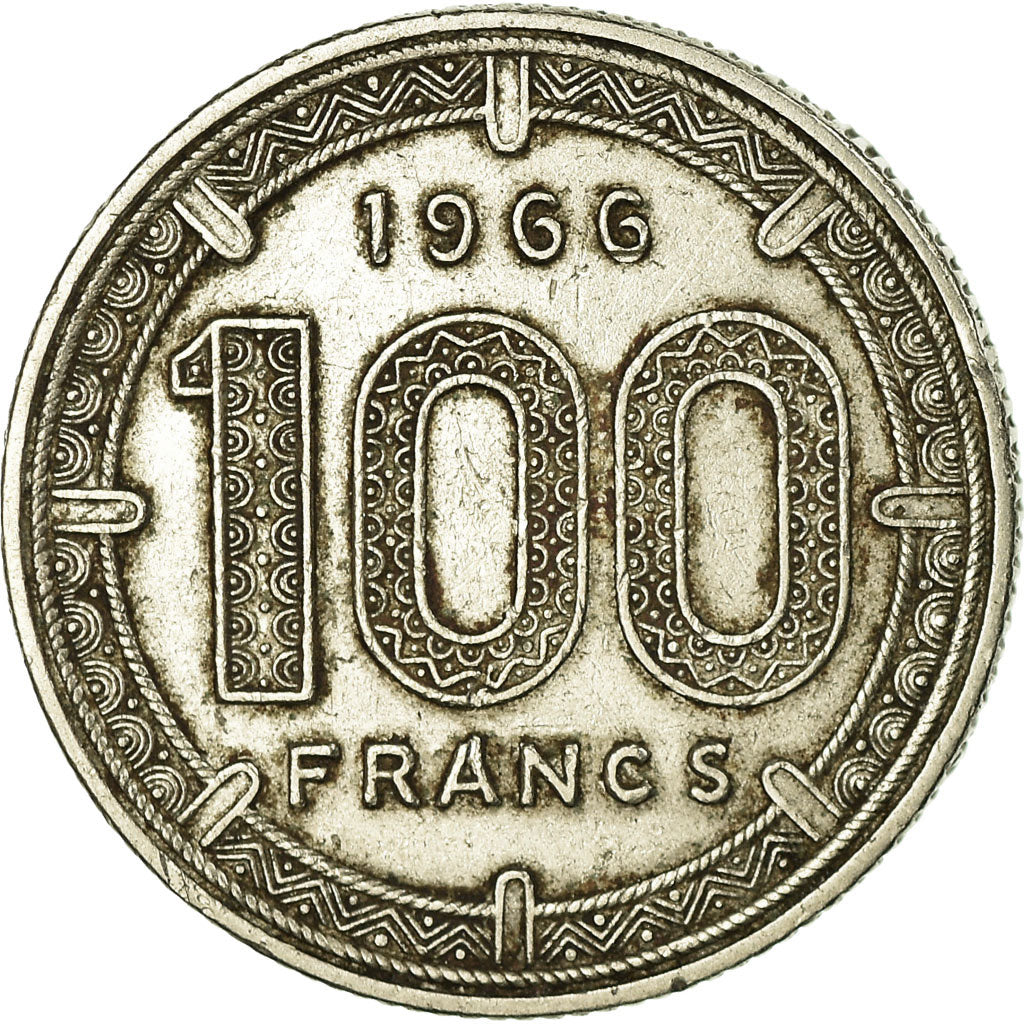 Coin, Cameroon, 100 Francs, 1966, Paris, EF(40-45), Nickel, KM:14