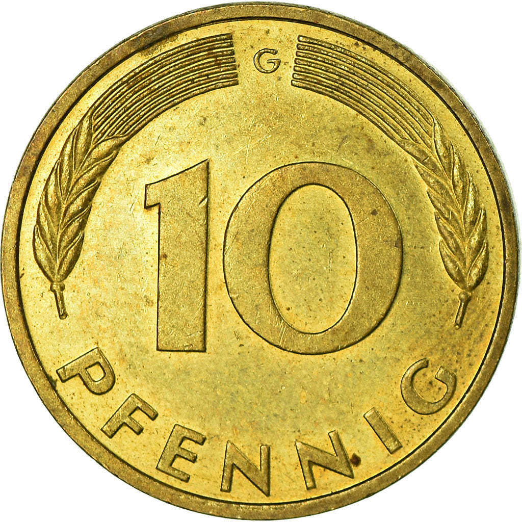 Monnaie, République fédérale allemande, 10 Pfennig, 1994, Karlsruhe, TTB