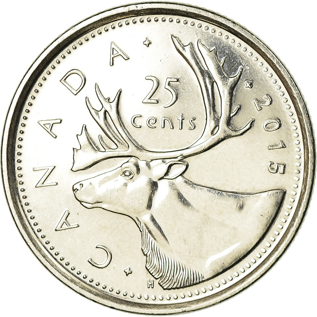 Monnaie, Canada, 25 Cents, 2015, Royal Canadian Mint, TTB, Nickel plated steel