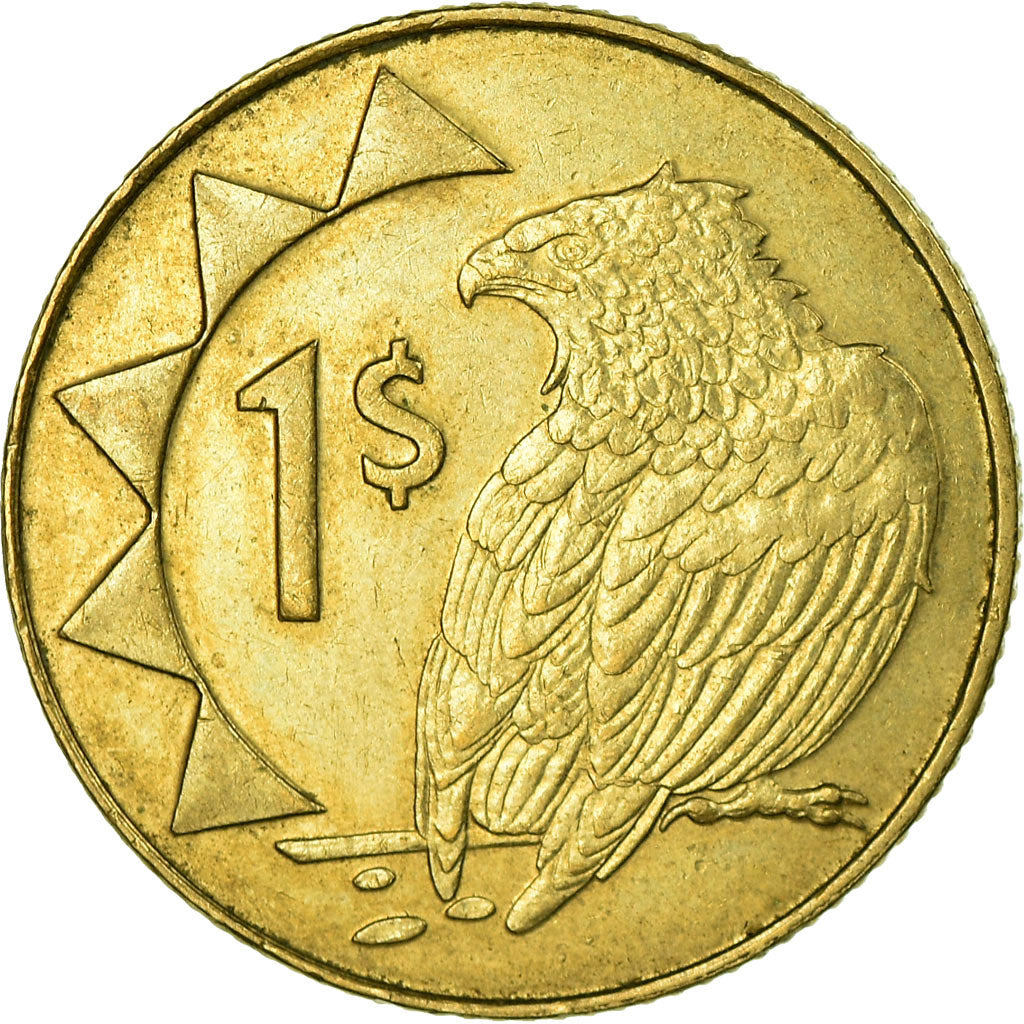 Moneda, Namibia, Dollar, 2002, MBC, Latón, KM:4