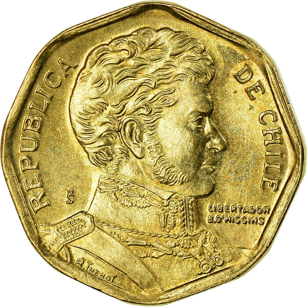 Coin, Chile, 5 Pesos, 2009, Santiago, AU(55-58), Aluminum-Bronze, KM:232
