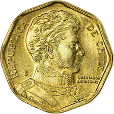 Coin, Chile, 5 Pesos, 2009, Santiago, AU(55-58), Aluminum-Bronze, KM:232