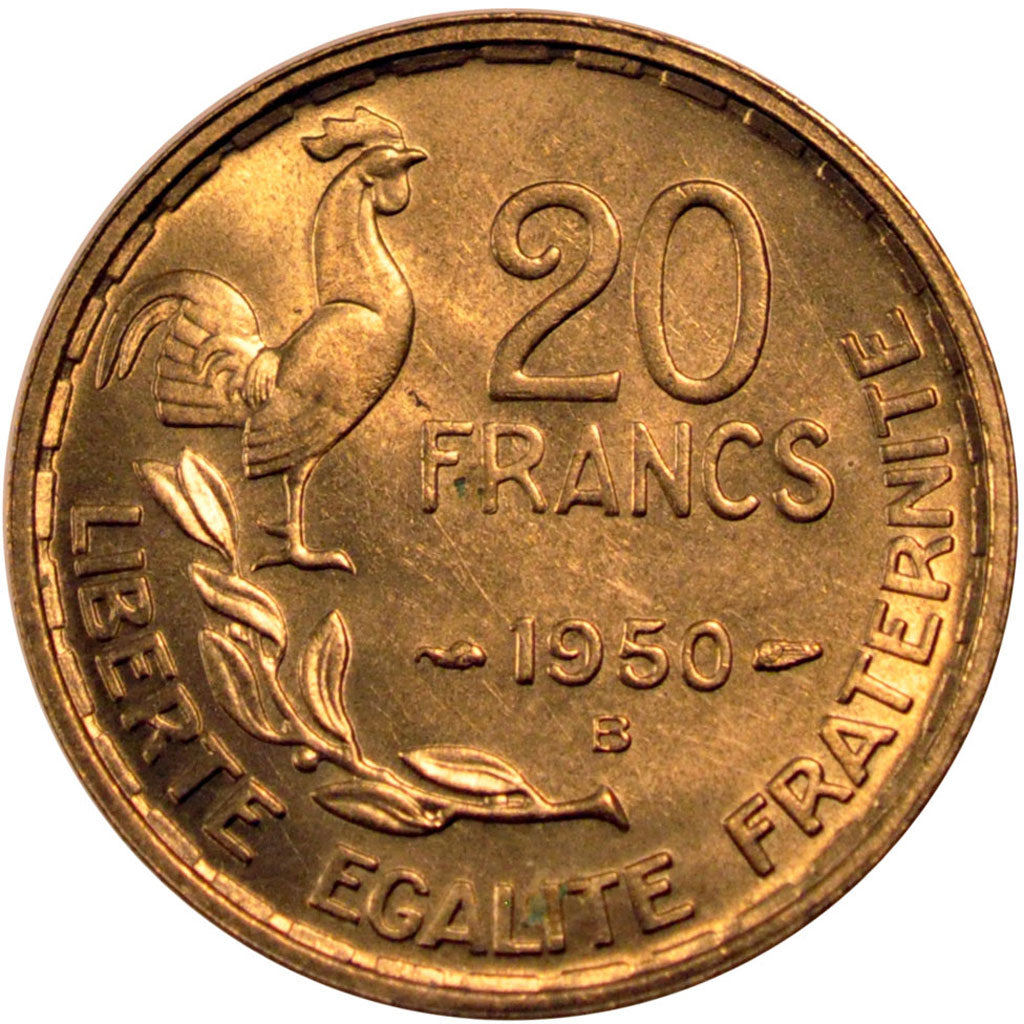 Monnaie, France, Guiraud, 20 Francs, 1950, Beaumont le Roger, SUP+