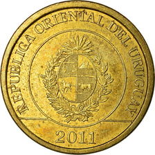 Coin, Uruguay, Un Peso Uruguayo, 2011, EF(40-45), Brass plated steel, KM:135