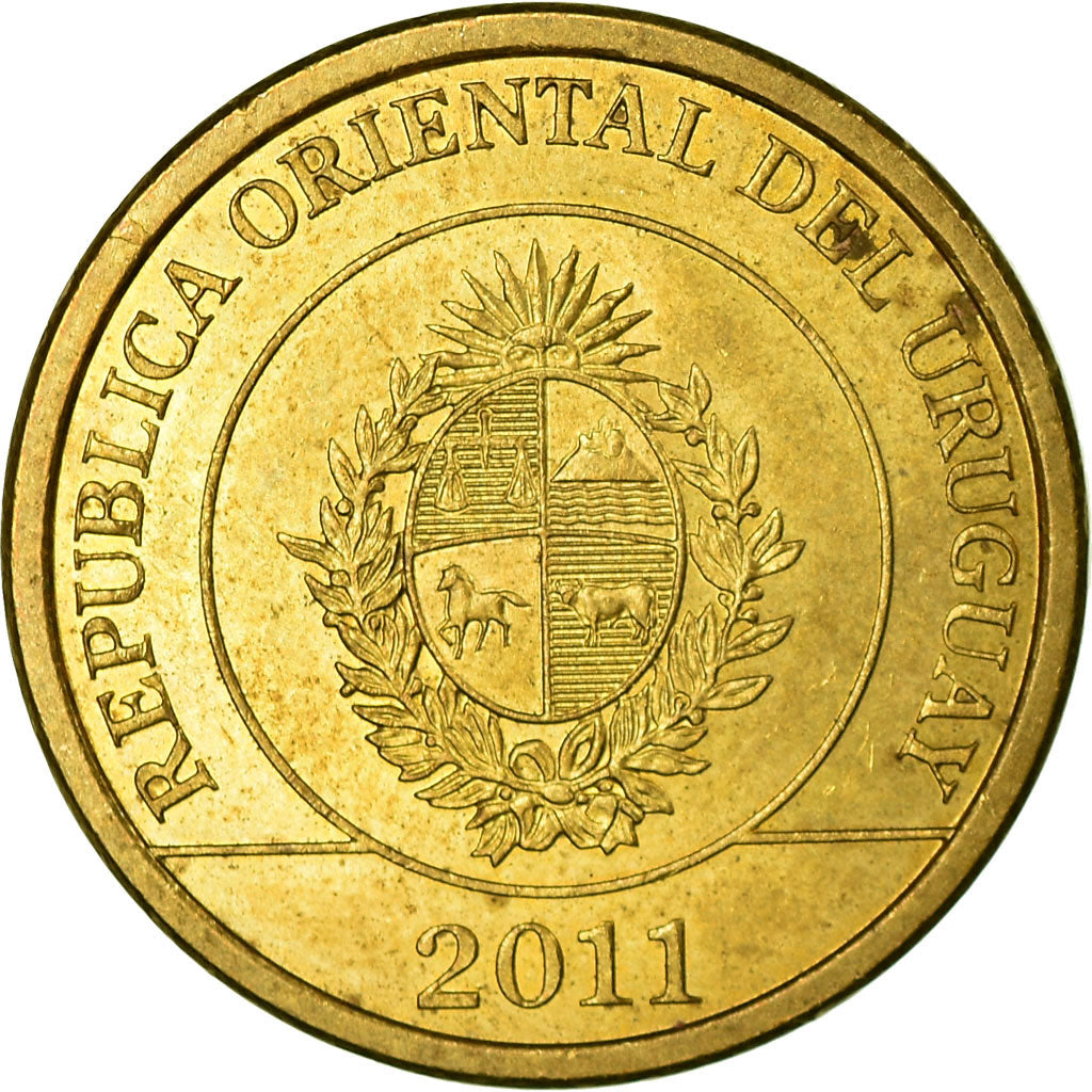 Monnaie, Uruguay, Un Peso Uruguayo, 2011, TTB, Brass plated steel, KM:135