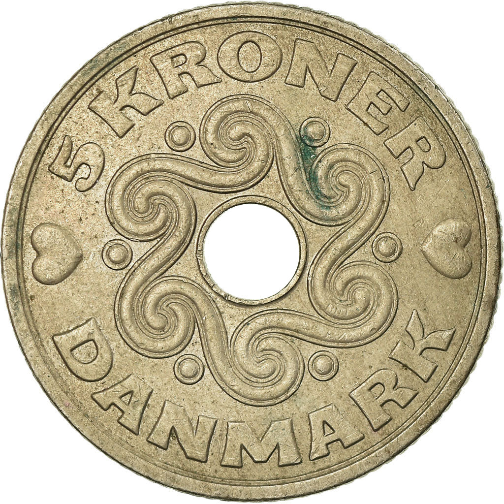 Coin, Denmark, Margrethe II, 5 Kroner, 1994, Copenhagen, EF(40-45)
