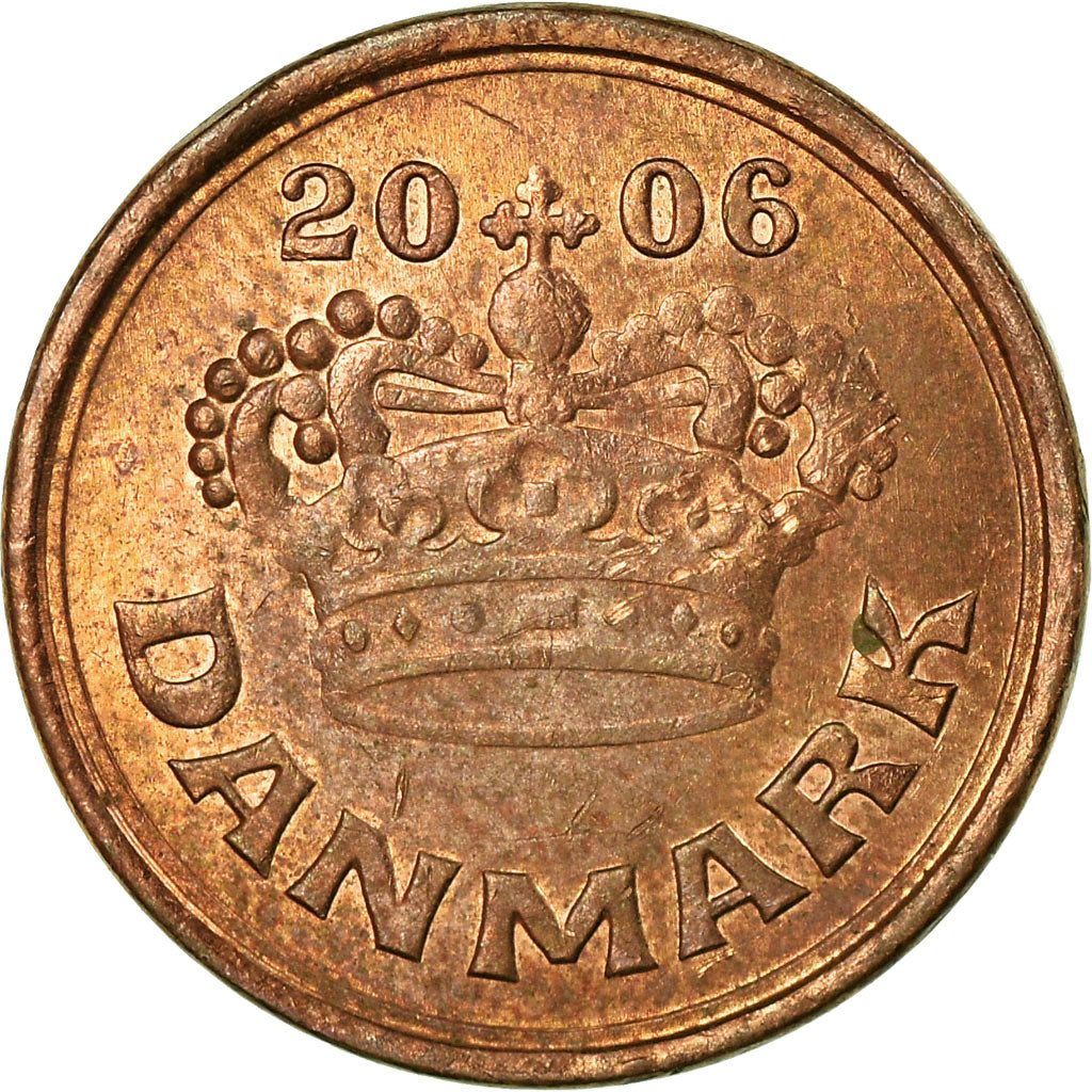 Munten, Denemarken, Margrethe II, 25 Öre, 2006, Brondby, ZF, Bronze, KM:868.2