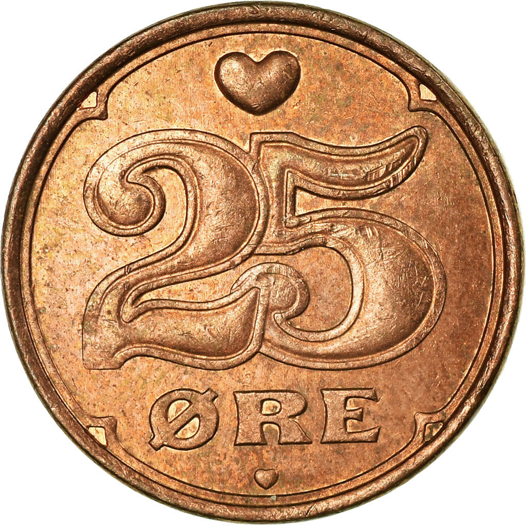 Munten, Denemarken, Margrethe II, 25 Öre, 2006, Brondby, ZF, Bronze, KM:868.2
