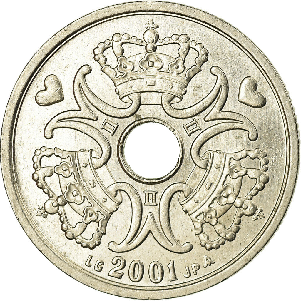Coin, Denmark, Margrethe II, 2 Kroner, 2001, Copenhagen, EF(40-45)