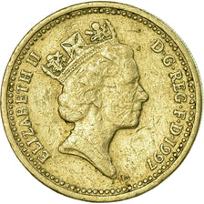 Coin, Great Britain, Elizabeth II, Pound, 1997, VF(30-35), Nickel-brass, KM:975
