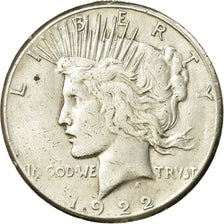 Coin, United States, Peace Dollar, Dollar, 1922, U.S. Mint, San Francisco