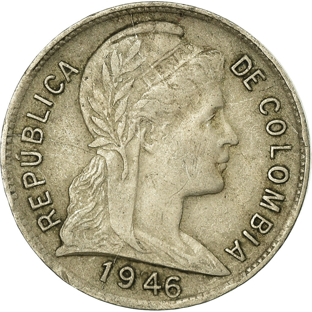 Coin, Colombia, 2 Centavos, 1946, VF(30-35), Copper-nickel, KM:198