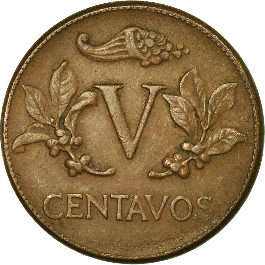 Coin, Colombia, 5 Centavos, 1960, VF(30-35), Bronze, KM:206